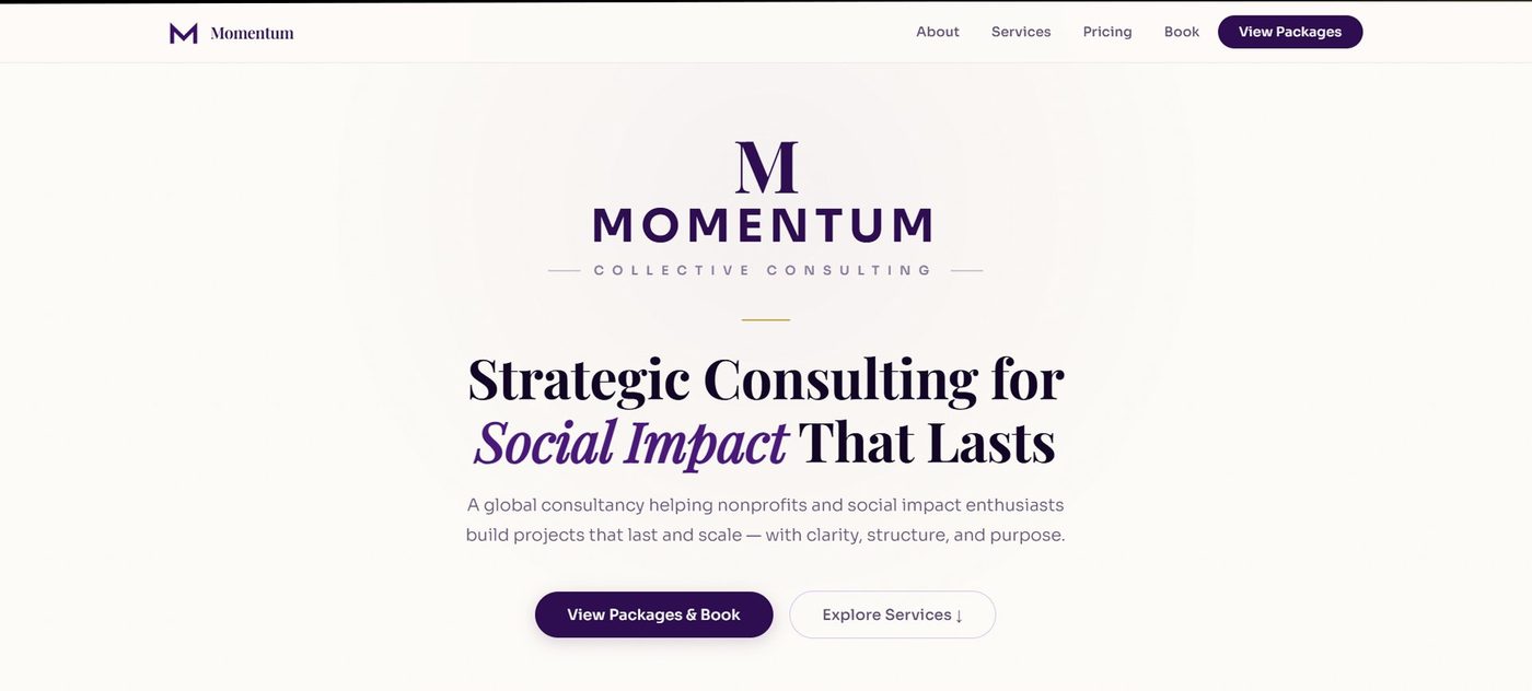 Momentum Collective website