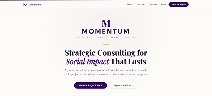 Momentum Collective website