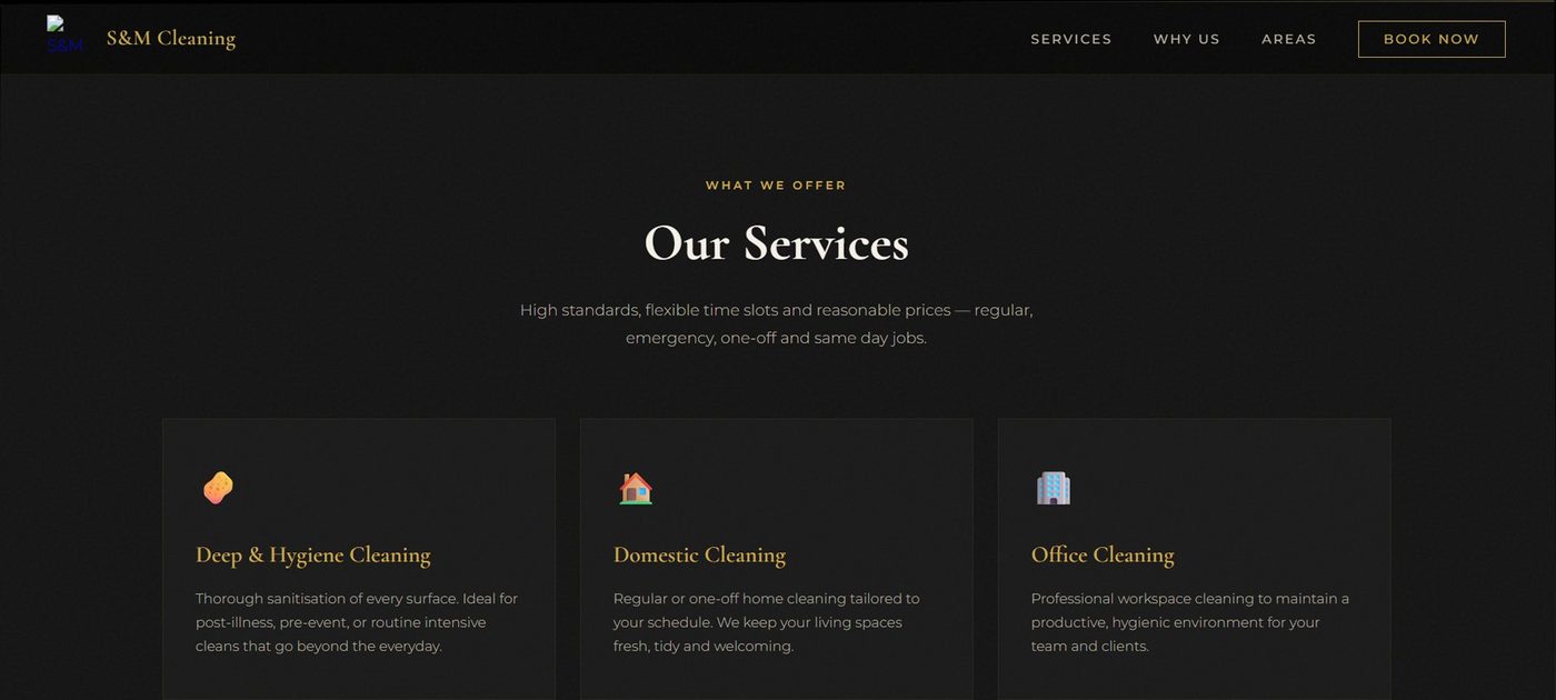 S&M Cleaning Group website